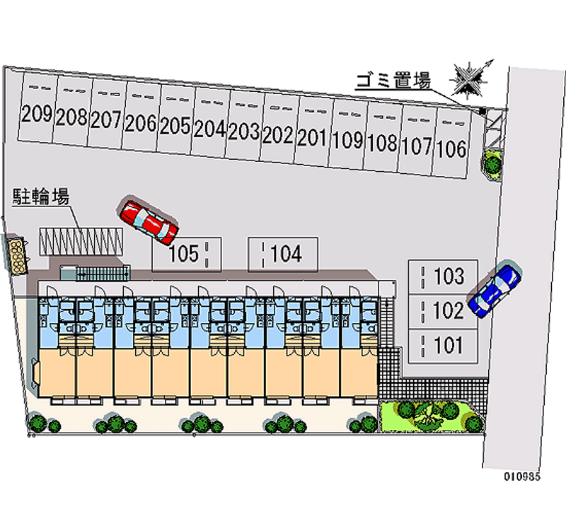 10985 Monthly parking lot