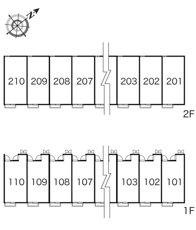 レオパレスあかつき 間取配置図
