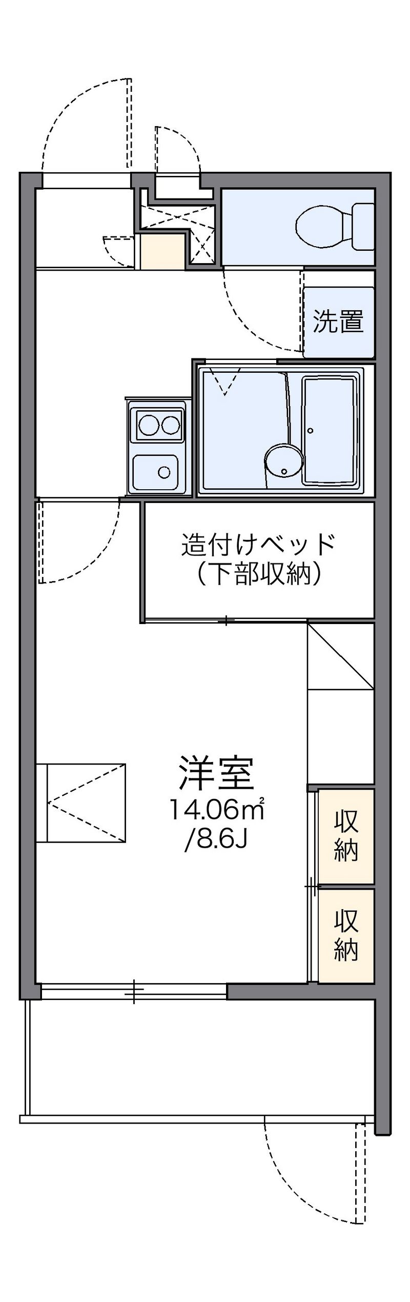レオパレス福丸Ⅱ 間取図