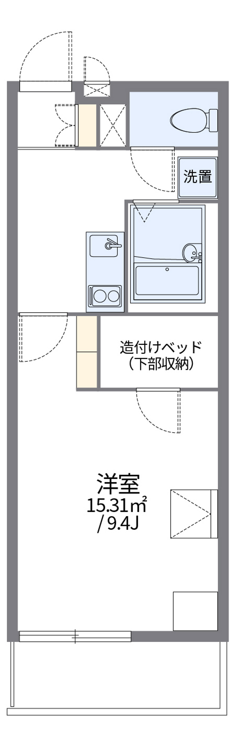 レオパレスグリーンヒルズ花園 間取り