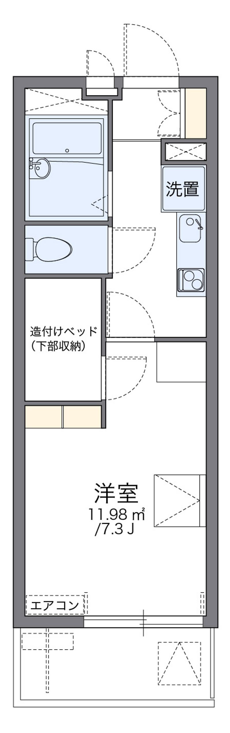 レオパレス笈瀬 間取図