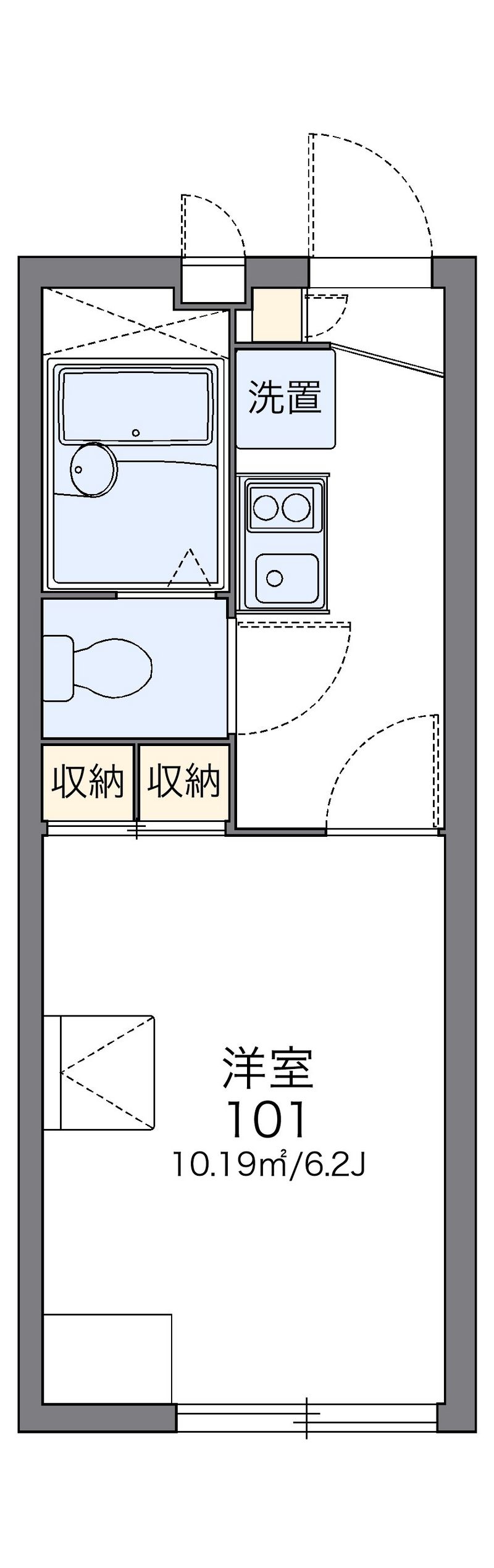 レオパレスピュアホワイト 間取図