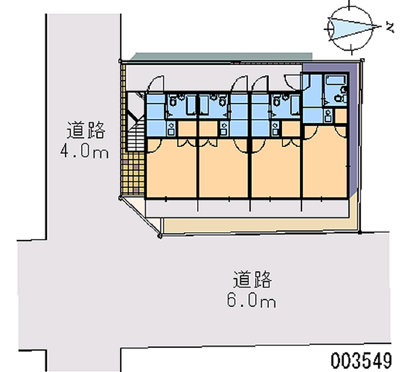 レオパレス西川田第２ 区画図