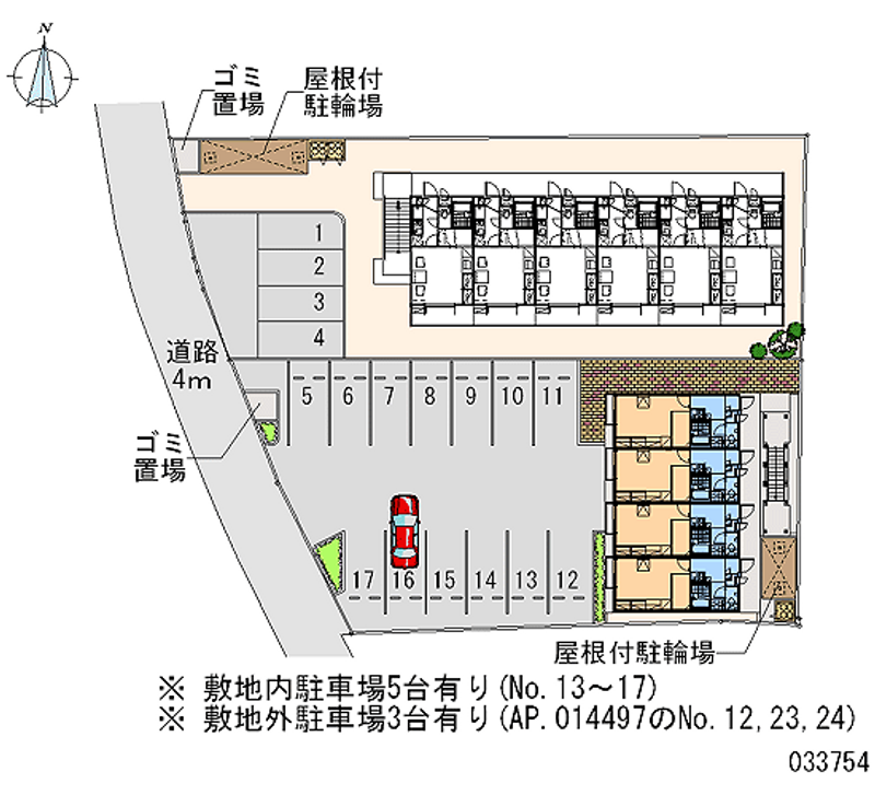 レオパレス美夢 月極駐車場