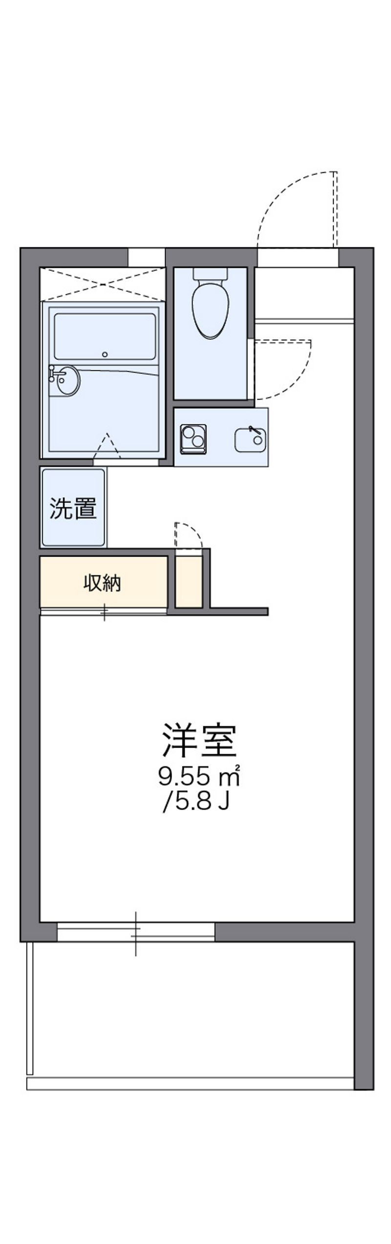 レオパレスＭ−４７ 間取図