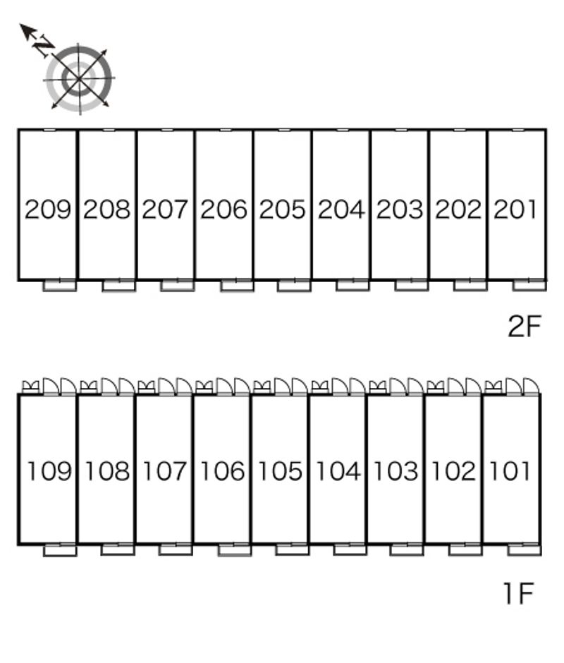 レオパレスコーポシャロームⅡ 間取り配置図