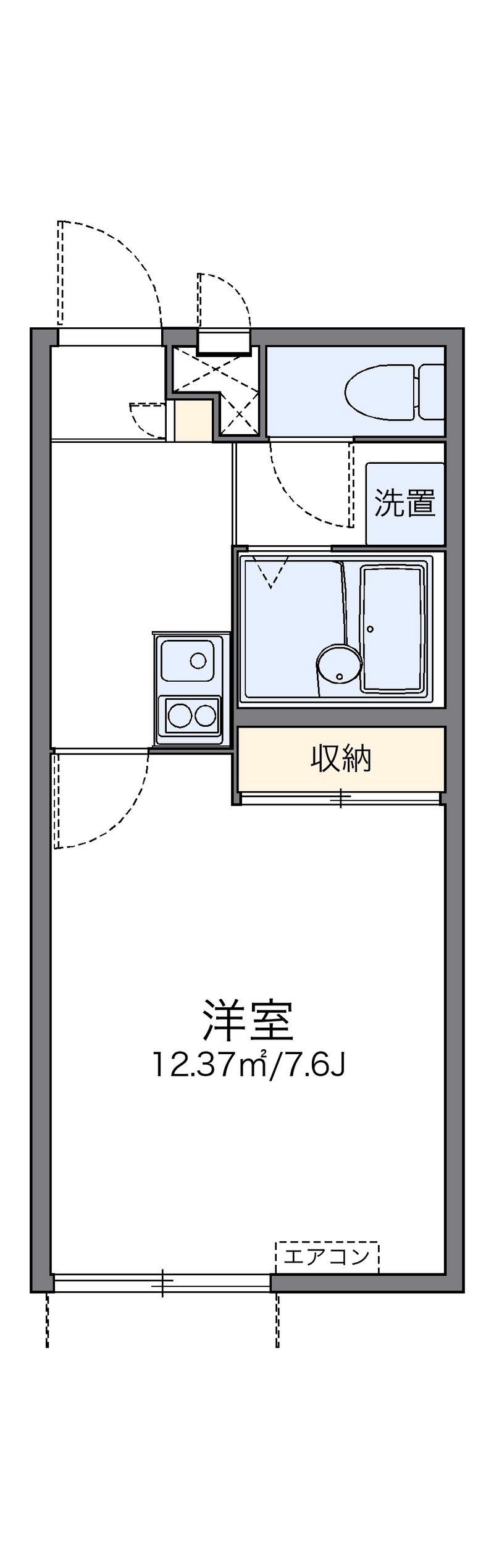 レオパレスオレンジヒルズ 間取図
