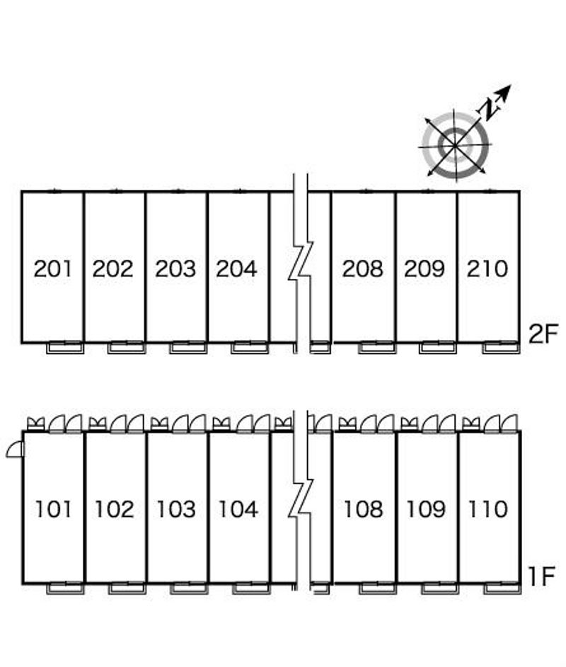レオパレスオリーブの木 間取り配置図