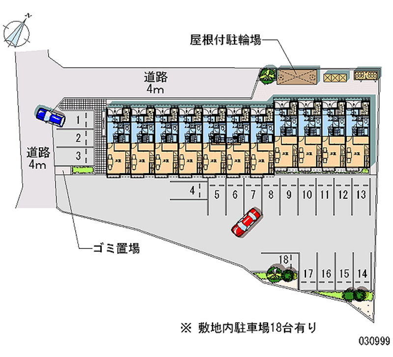 レオパレスヴィラ　クレール 月極駐車場