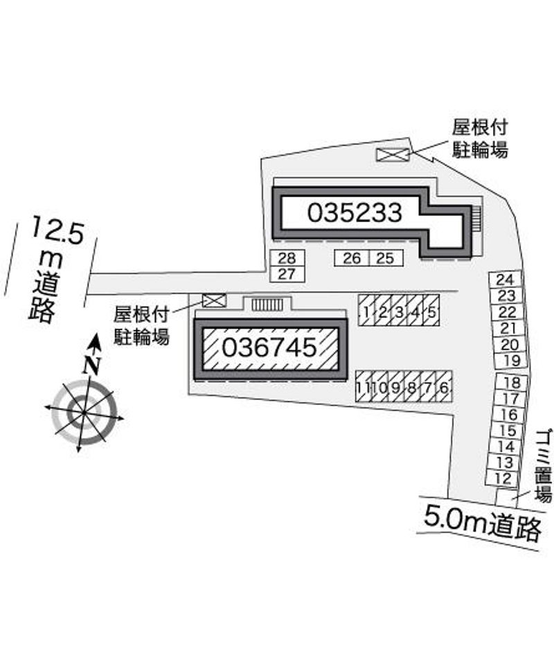 レオパレスアサミズⅡ 駐車場