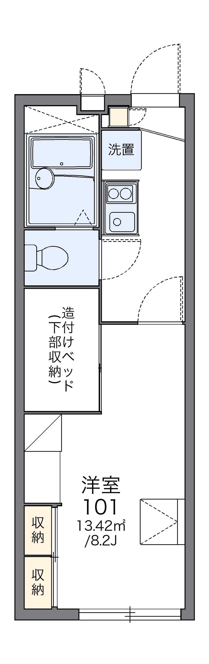 レオパレスシャルマン 間取図