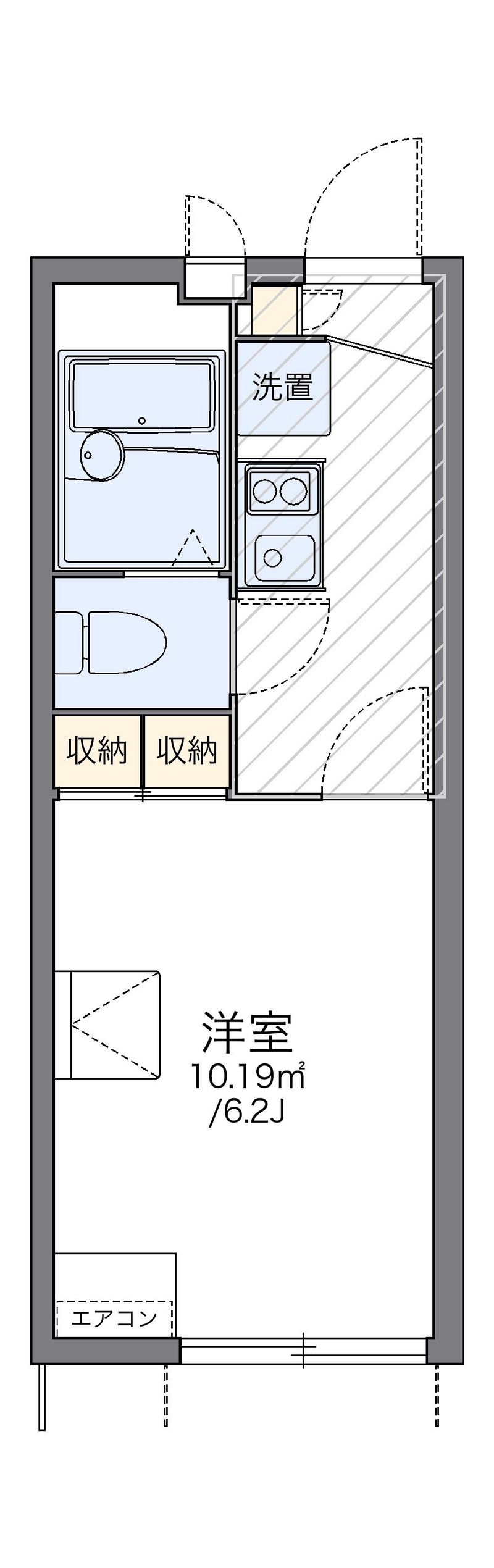 レオパレス翼Ⅴ 間取図