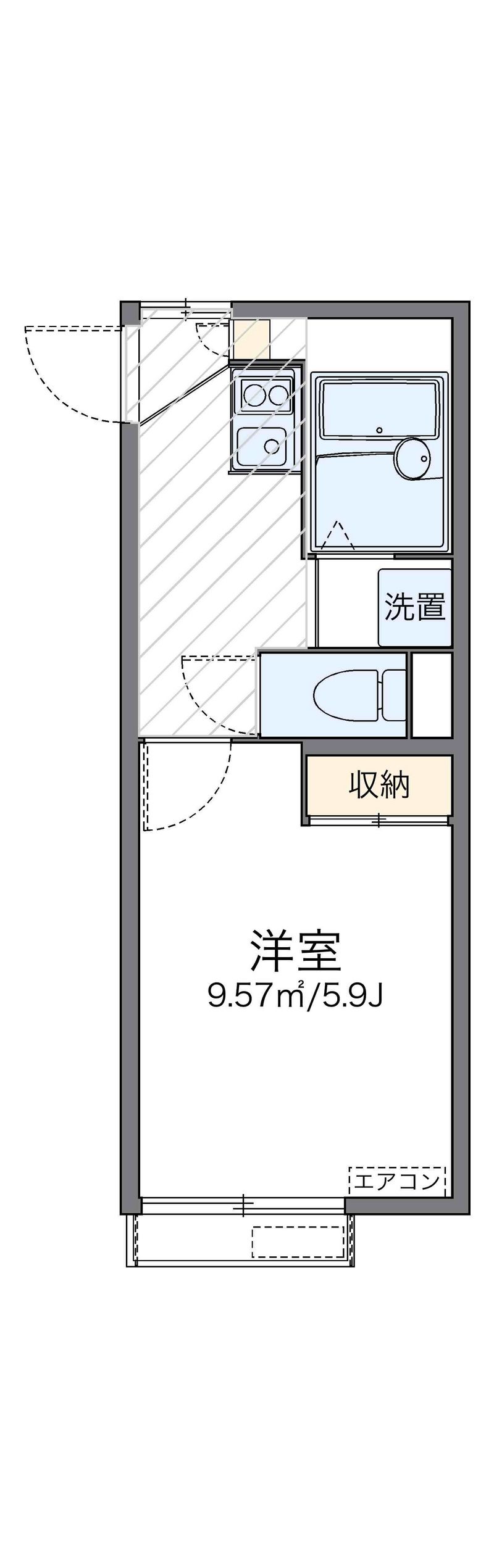 レオパレスカーサ　エルマナーダ 間取図