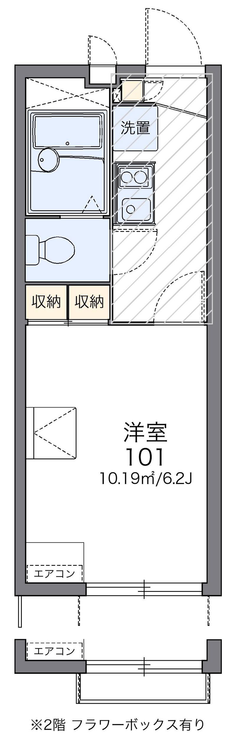 レオパレスアビイ　ロード 間取図
