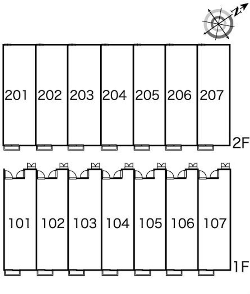 レオパレス第二吉兵衛ハウス 間取配置図