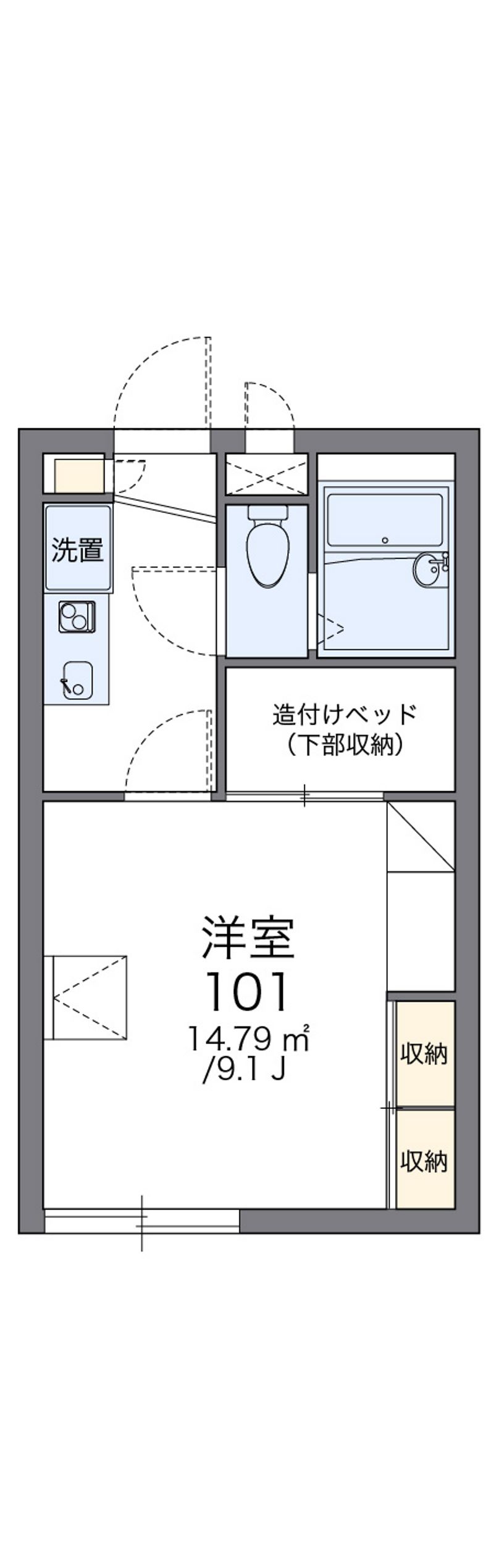 レオパレスもえぎ 間取図