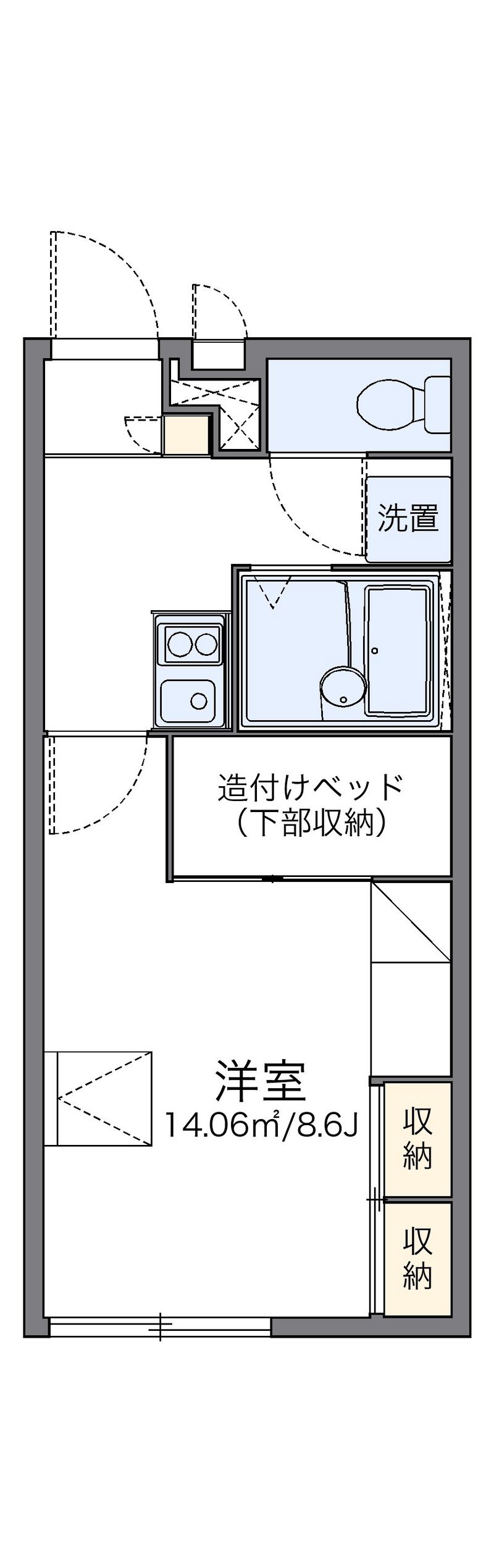 レオパレスメルベーユ　昭和Ⅱ 間取図