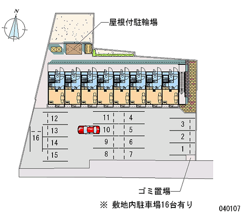 レオパレス南向 月極駐車場