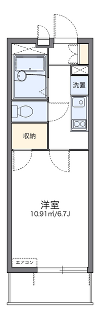 レオパレスグリナリー梅島 間取り図