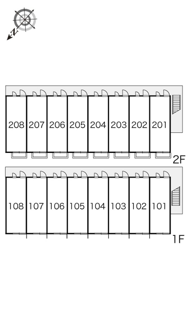 レオパレスハチロー 間取配置図
