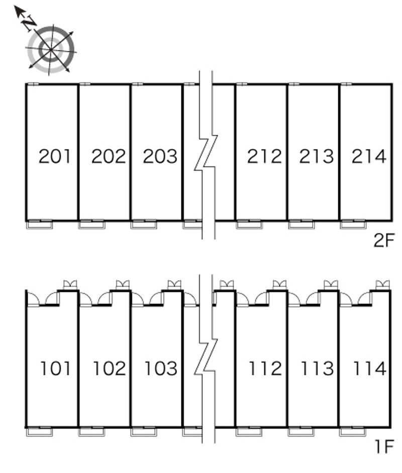 レオパレスＫＯＭＯＴＯ邑楽 間取配置図