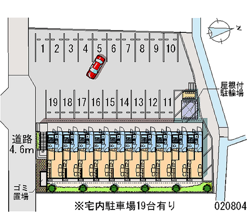 レオパレスクレスト 月極駐車場