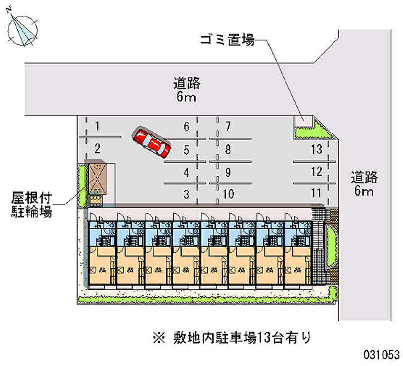 レオパレスハムズ 月極駐車場