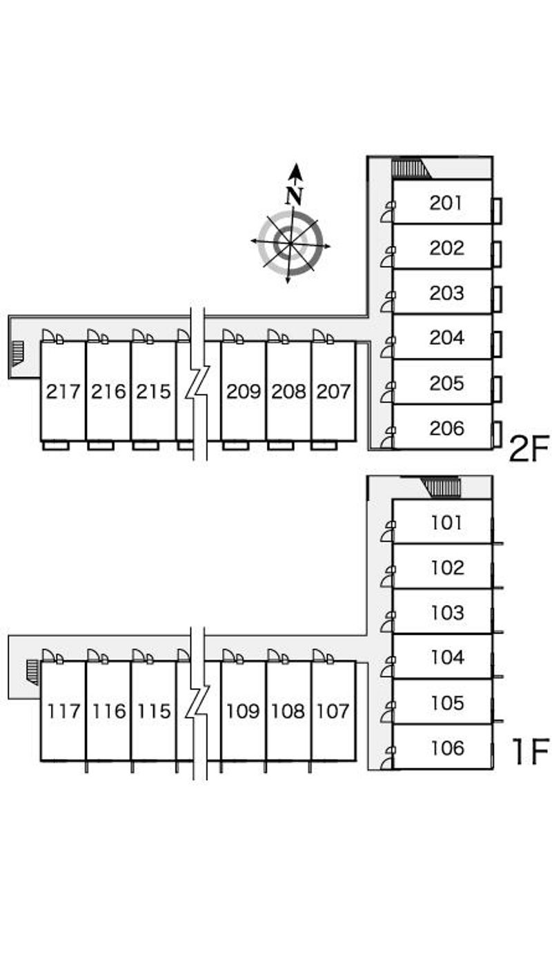 レオパレス新川 間取配置図