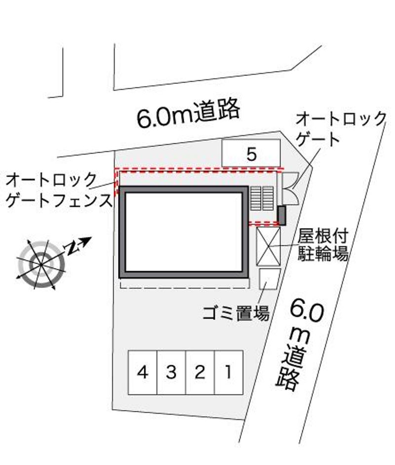 レオパレスネスト中百舌鳥Ⅱ 配置図