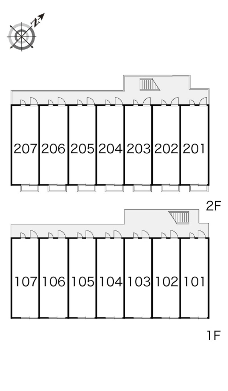 レオパレス紫苑 間取配置図