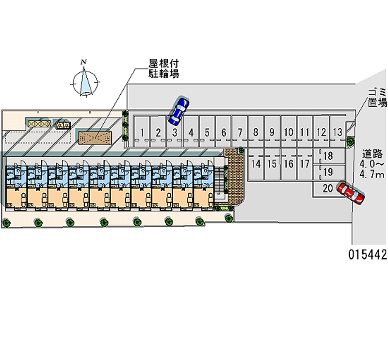 15442 Monthly parking lot