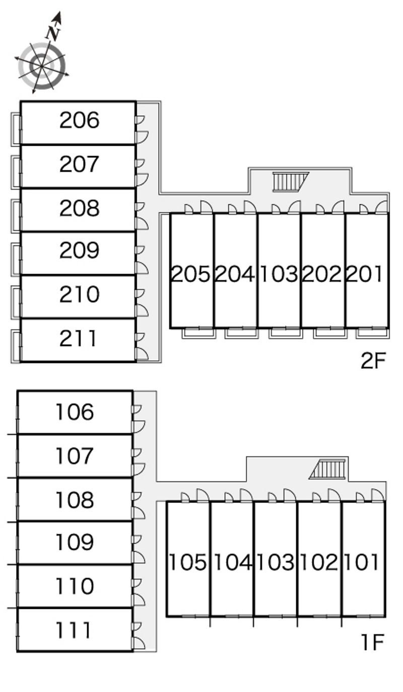 レオパレスレクエルド 間取配置図