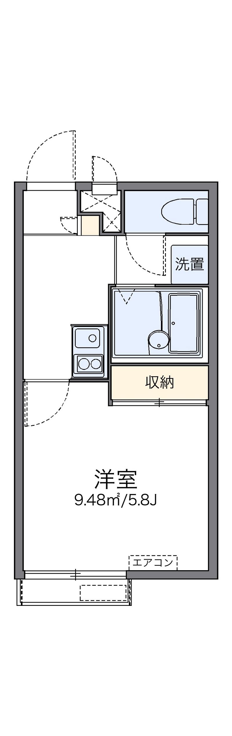 レオパレスＪ　ＢＯＸ　Ⅳ 間取図