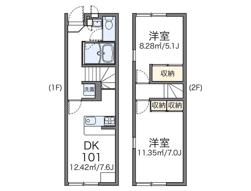レオパレス木上Ⅱ 間取図