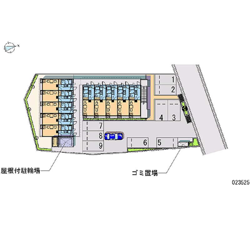 レオパレス田上 月極駐車場