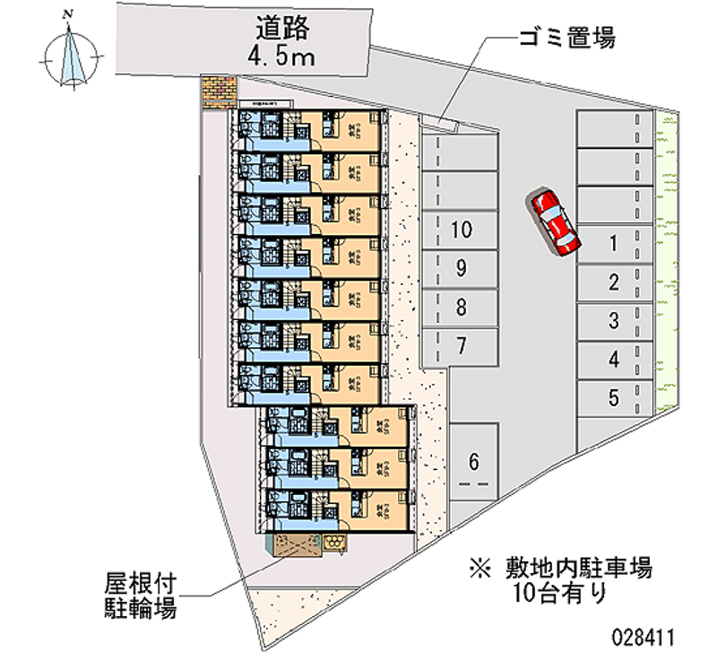 レオパレスアモーレ 月極駐車場