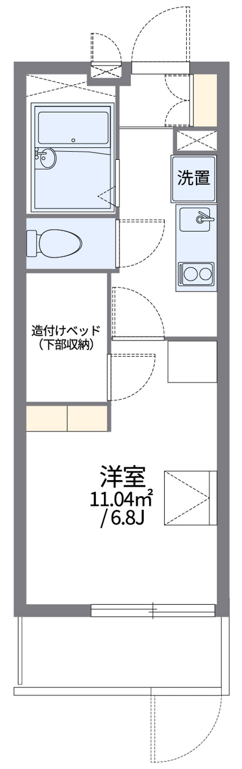 レオパレスひまわり 間取図