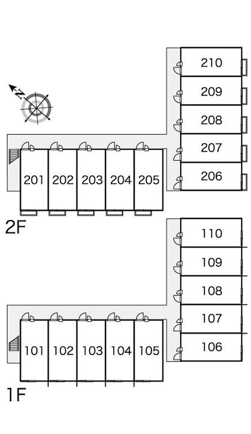 レオパレス立花Ⅱ 間取配置図