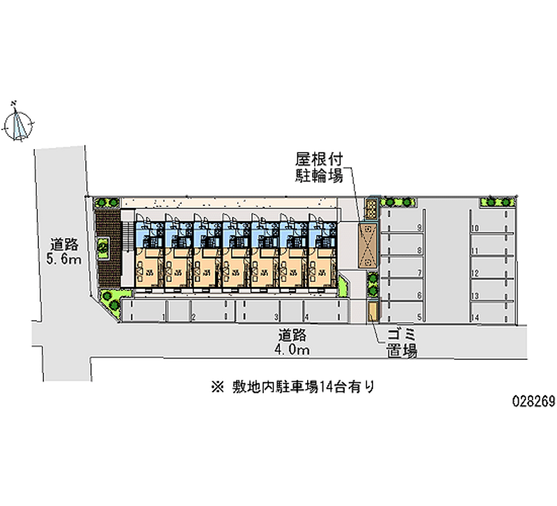 レオパレスサンライズ 月極駐車場