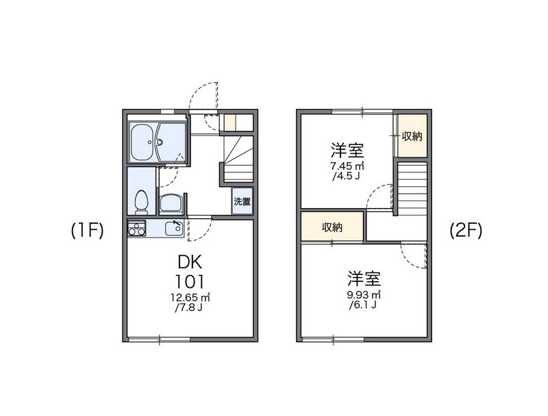 レオパレスＷＥＳＴ　ＷＩＮＧ 間取図