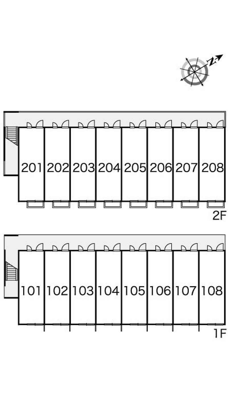 レオパレスシャルマン上道Ⅱ 間取配置図