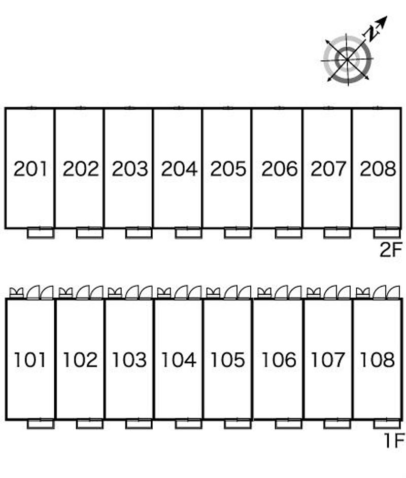レオパレスメルベーユⅡ 間取配置図