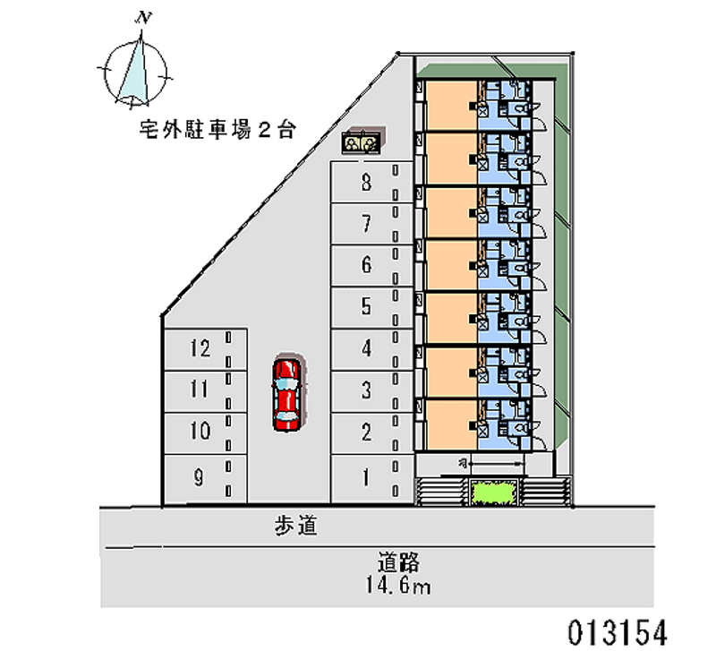 レオパレス四ッ池 月極駐車場