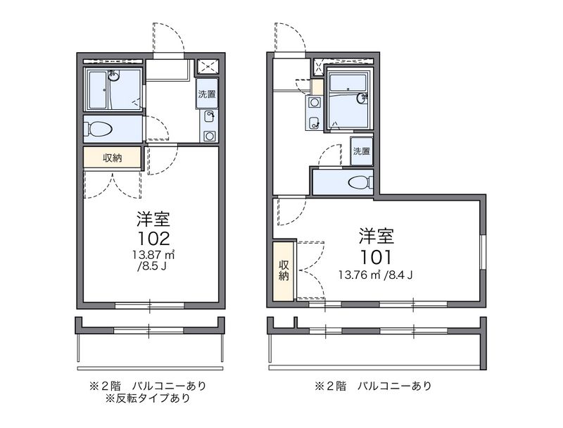 レオパレスサンライズ 間取図