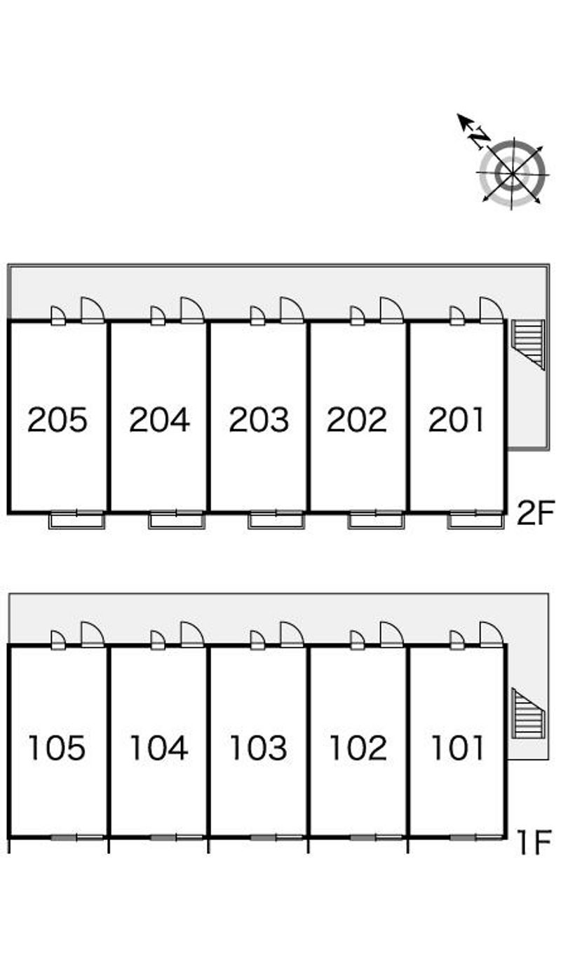 レオパレスＲ１ヒルズⅡ 間取配置図