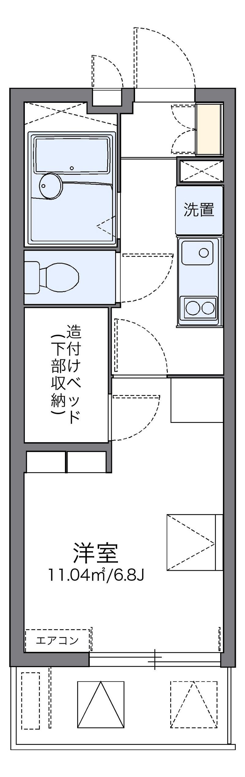 レオパレス西志賀 間取図