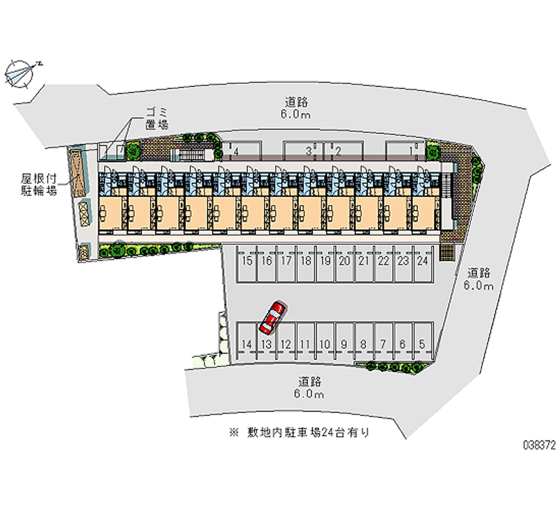 レオパレス波岡 月極駐車場