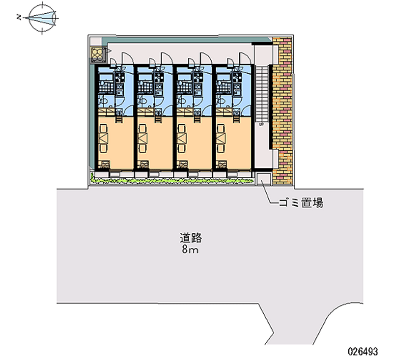 レオパレス千鳥橋 区画図