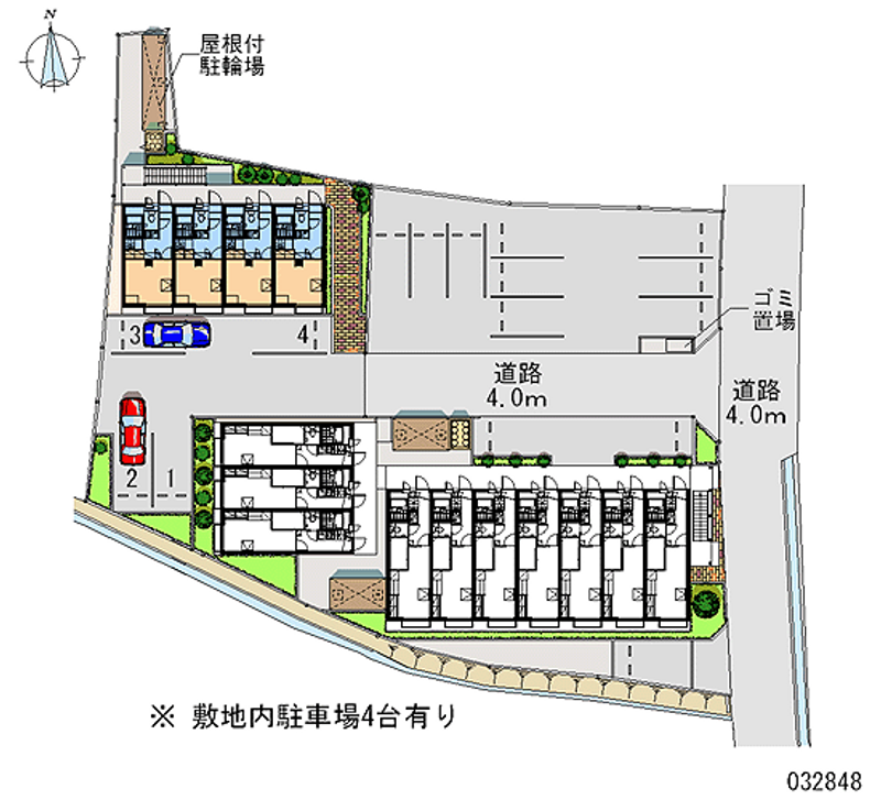 レオパレス辻九第二 月極駐車場