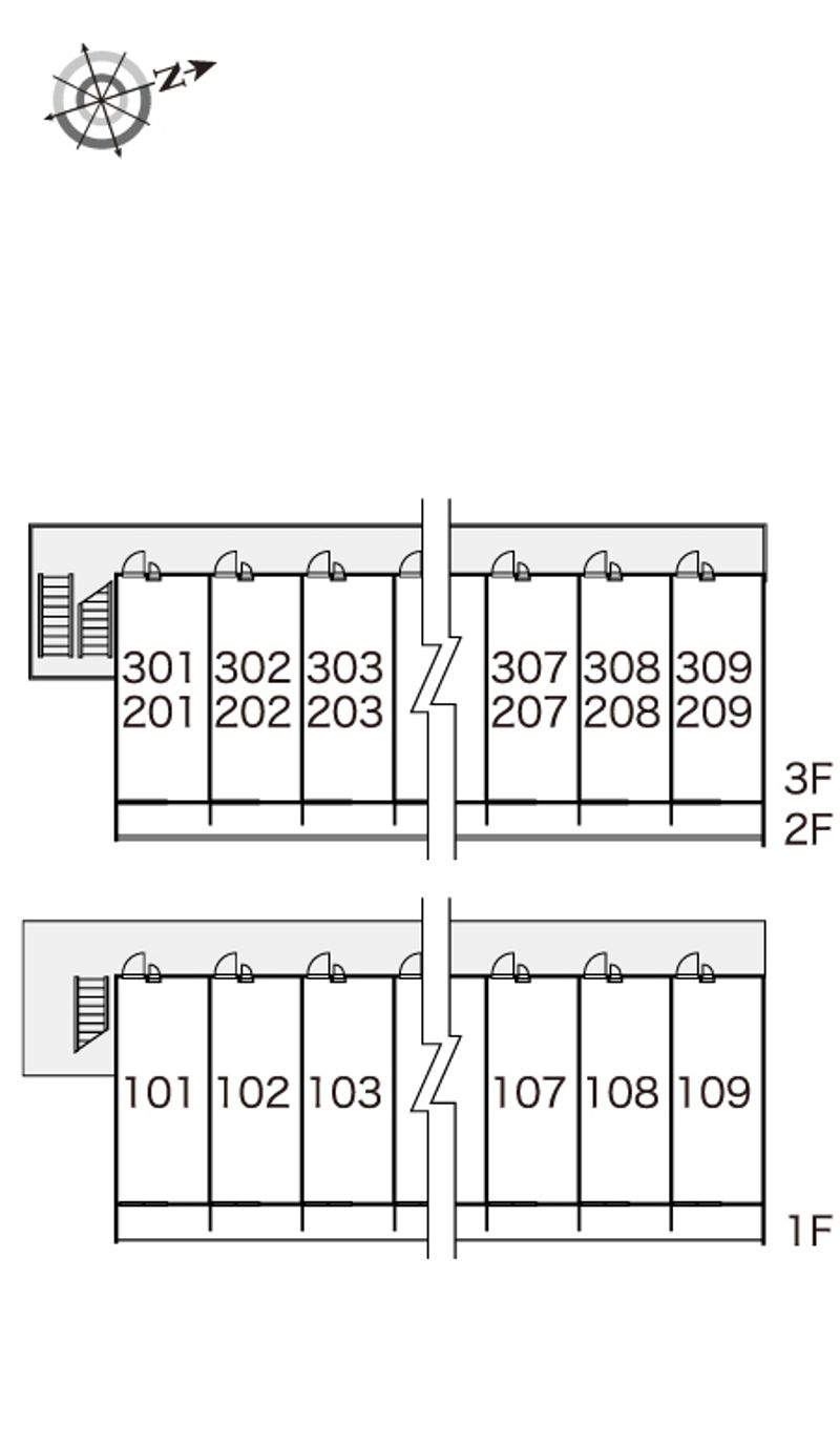 レオパレスミユーノ 間取り配置図